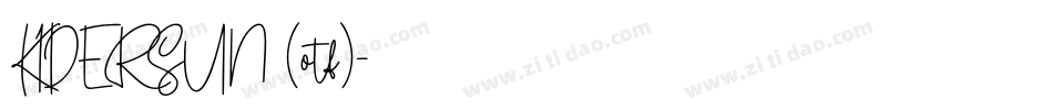 KIDERSUN (otf)字体转换